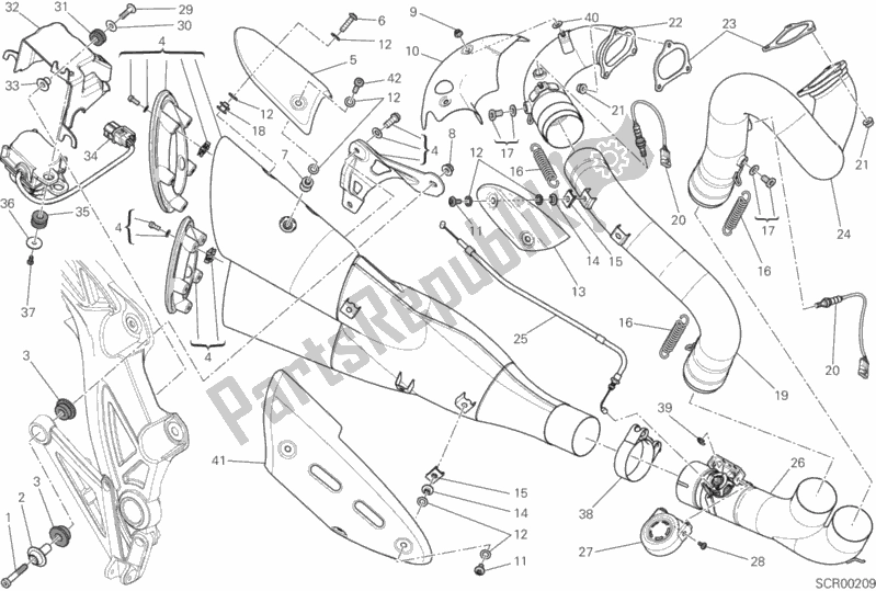 Wszystkie części do System Wydechowy Ducati Diavel Carbon FL 1200 2015